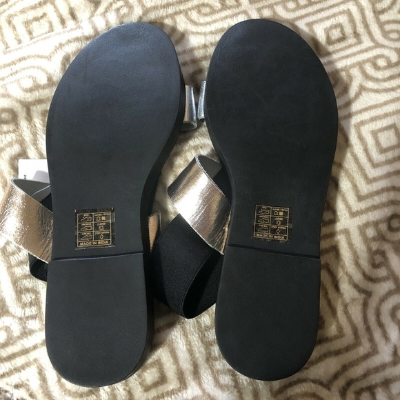 Helena Slingback Sandals Metallic Gladiator Sz 8 - Picture 2 of 8